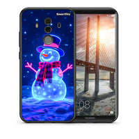 Thumbnail for Θήκη Huawei Mate 10 Pro Christmas Neon Snowman από τη Smartfits με σχέδιο στο πίσω μέρος και μαύρο περίβλημα | Huawei Mate 10 Pro Christmas Neon Snowman case with colorful back and black bezels