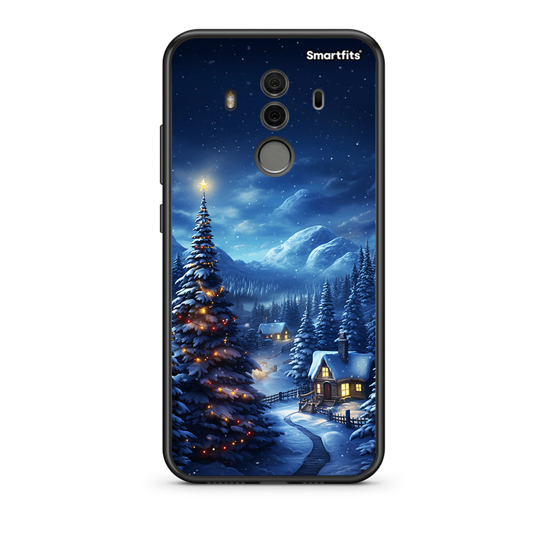 Huawei Mate 10 Pro Christmas Scenery θήκη από τη Smartfits με σχέδιο στο πίσω μέρος και μαύρο περίβλημα | Smartphone case with colorful back and black bezels by Smartfits