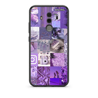 Thumbnail for Huawei Mate 10 Pro Purple Aesthetic Collage θήκη από τη Smartfits με σχέδιο στο πίσω μέρος και μαύρο περίβλημα | Smartphone case with colorful back and black bezels by Smartfits