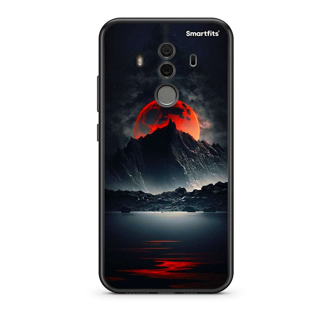 Huawei Mate 10 Pro Red Full Moon θήκη από τη Smartfits με σχέδιο στο πίσω μέρος και μαύρο περίβλημα | Smartphone case with colorful back and black bezels by Smartfits