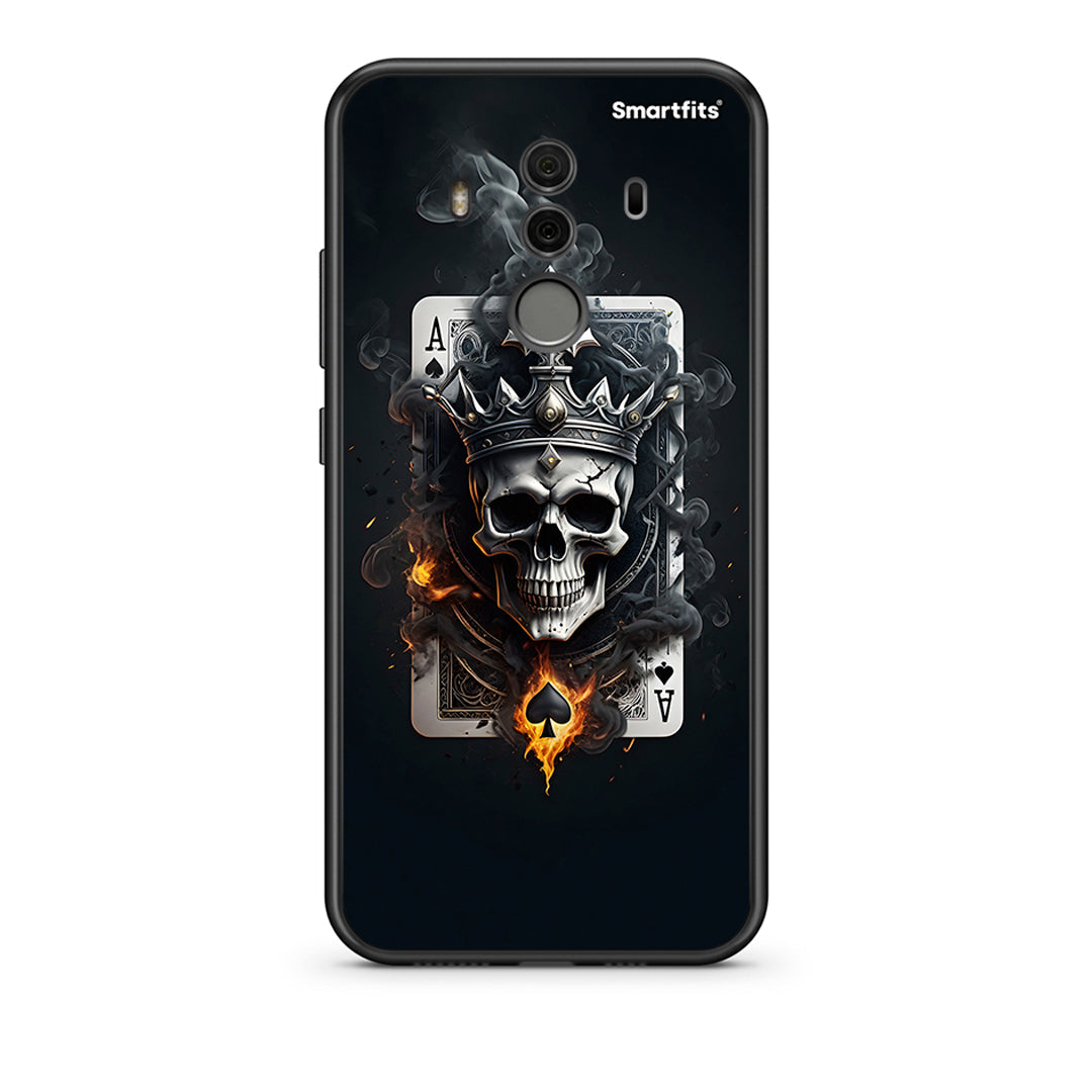 Huawei Mate 10 Pro Skull King Ace θήκη από τη Smartfits με σχέδιο στο πίσω μέρος και μαύρο περίβλημα | Smartphone case with colorful back and black bezels by Smartfits