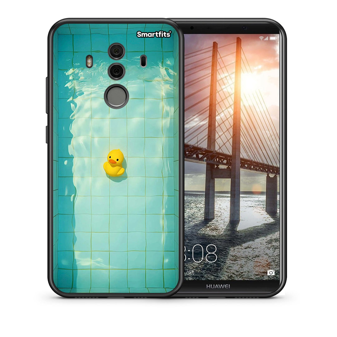 Θήκη Huawei Mate 10 Pro Yellow Duck από τη Smartfits με σχέδιο στο πίσω μέρος και μαύρο περίβλημα | Huawei Mate 10 Pro Yellow Duck case with colorful back and black bezels