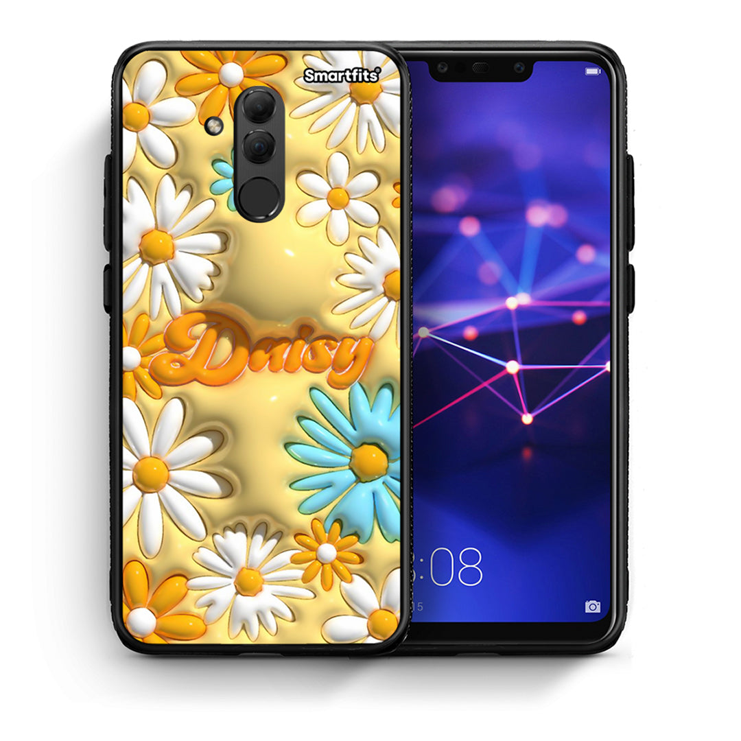 Θήκη Huawei Mate 20 Lite Bubble Daisies από τη Smartfits με σχέδιο στο πίσω μέρος και μαύρο περίβλημα | Huawei Mate 20 Lite Bubble Daisies case with colorful back and black bezels