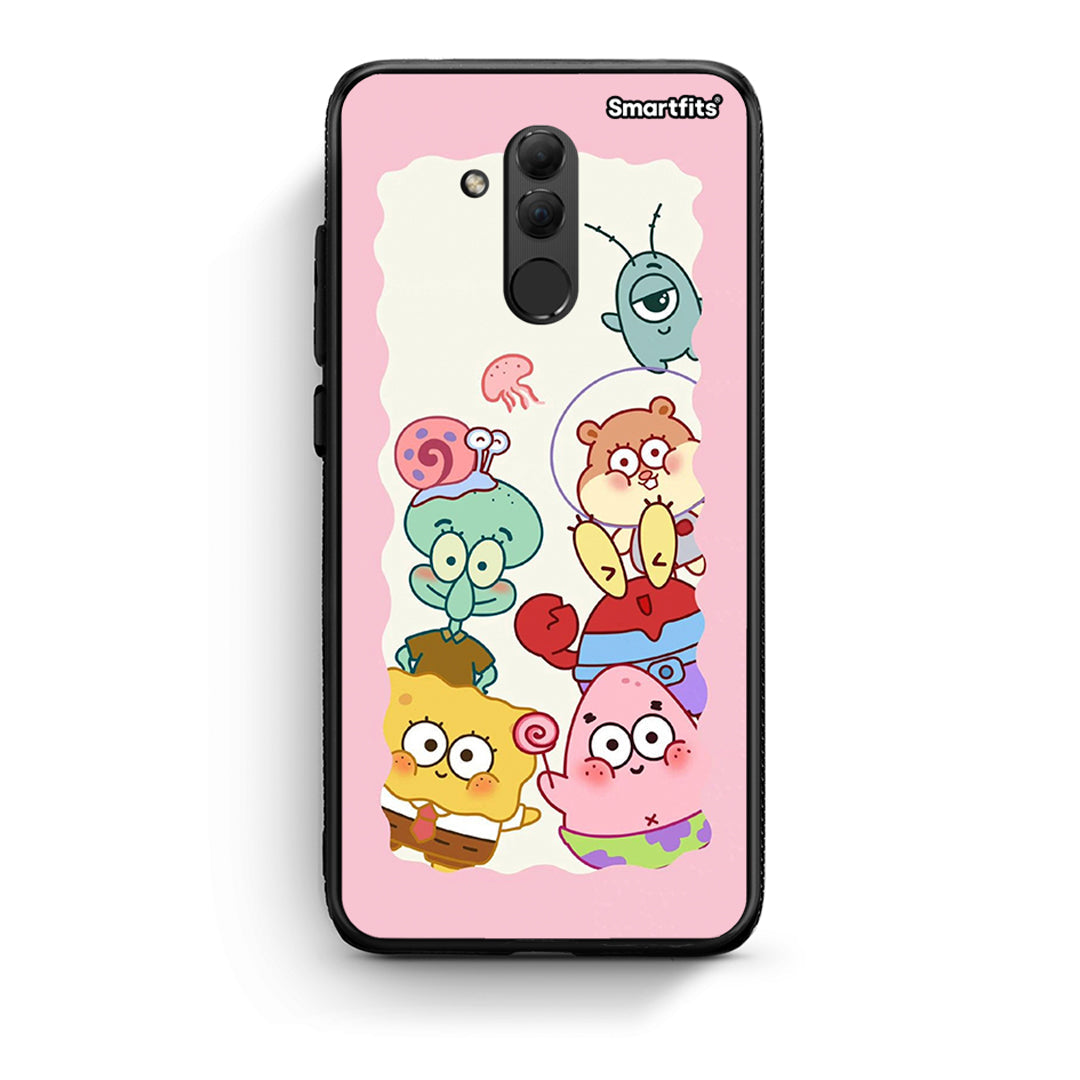 Huawei Mate 20 Lite Cute Companion θήκη από τη Smartfits με σχέδιο στο πίσω μέρος και μαύρο περίβλημα | Smartphone case with colorful back and black bezels by Smartfits