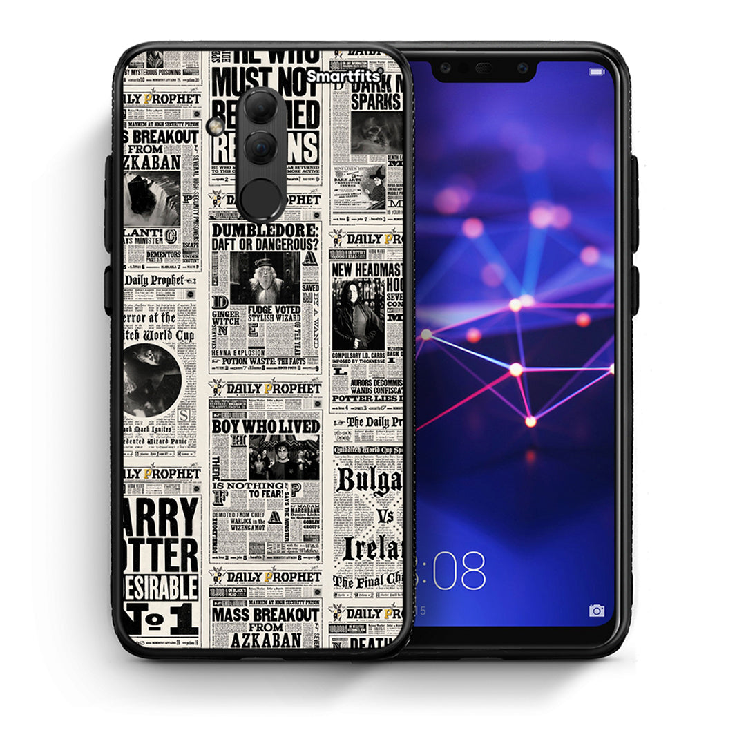 Θήκη Huawei Mate 20 Lite Harry Paper από τη Smartfits με σχέδιο στο πίσω μέρος και μαύρο περίβλημα | Huawei Mate 20 Lite Harry Paper case with colorful back and black bezels