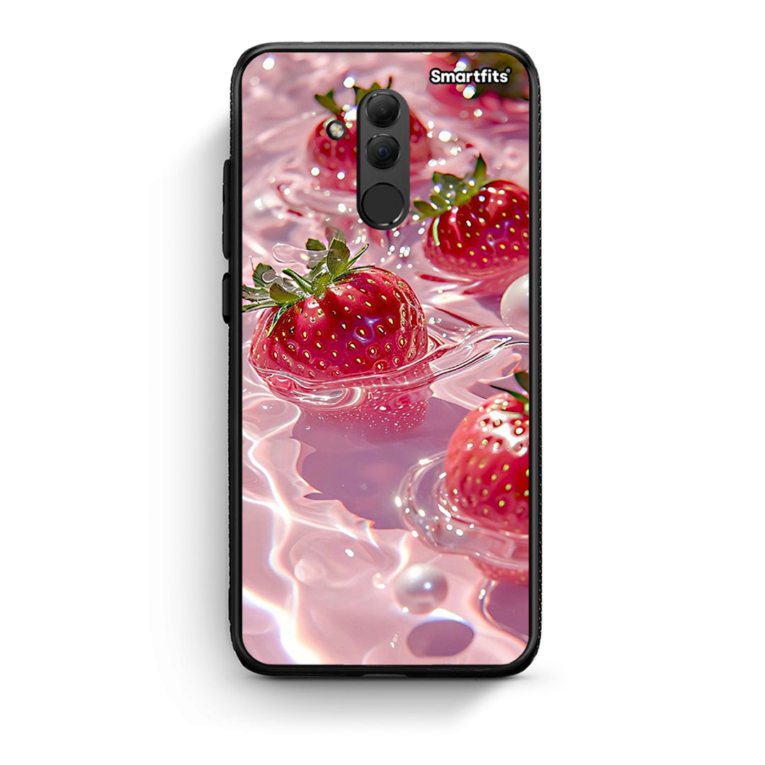 Huawei Mate 20 Lite Juicy Strawberries θήκη από τη Smartfits με σχέδιο στο πίσω μέρος και μαύρο περίβλημα | Smartphone case with colorful back and black bezels by Smartfits
