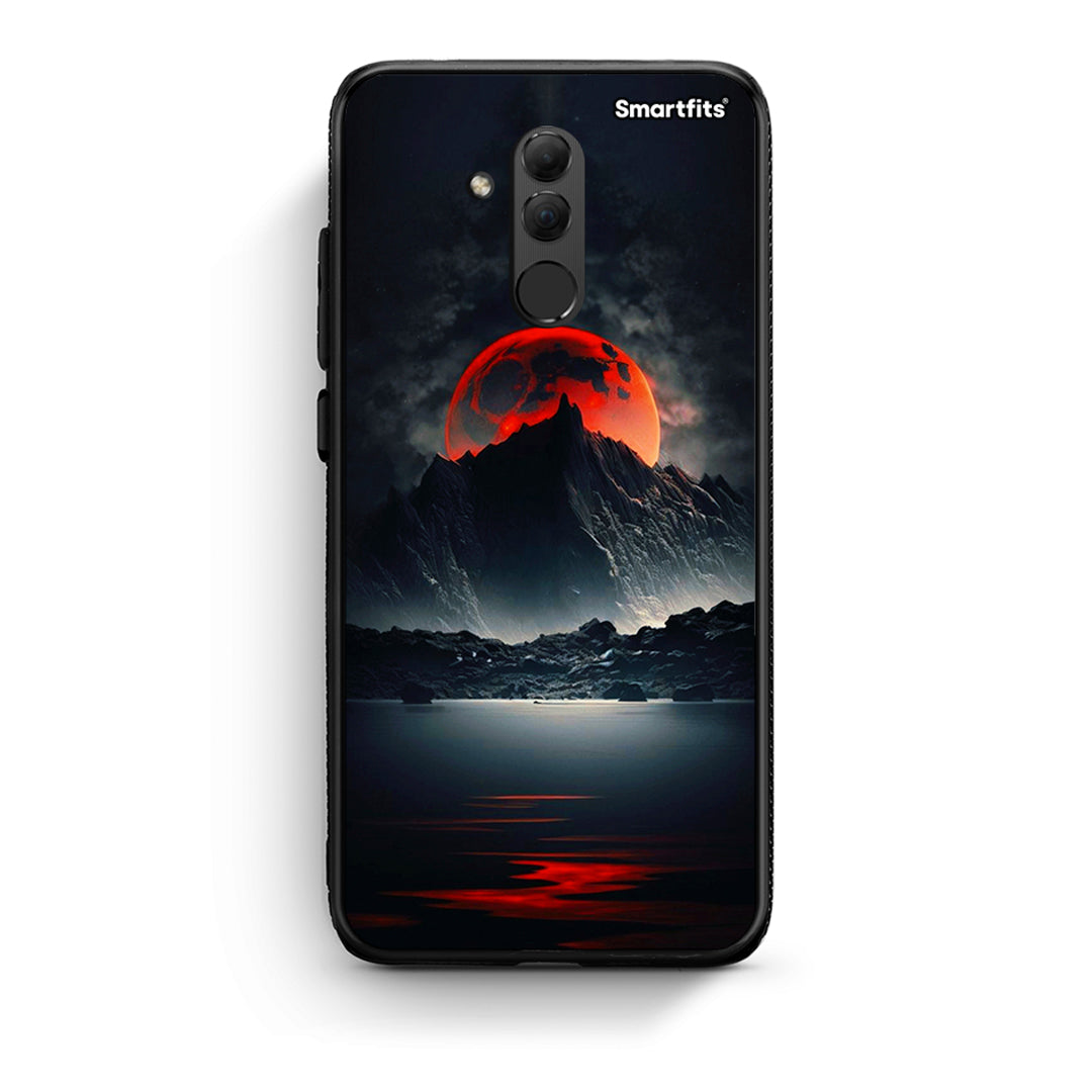 Huawei Mate 20 Lite Red Full Moon θήκη από τη Smartfits με σχέδιο στο πίσω μέρος και μαύρο περίβλημα | Smartphone case with colorful back and black bezels by Smartfits