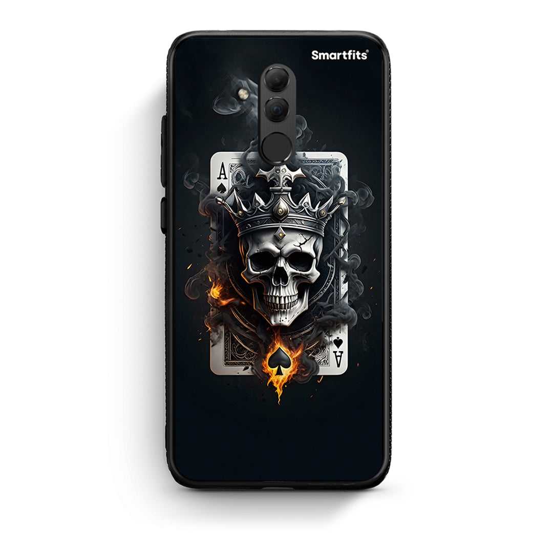 Huawei Mate 20 Lite Skull King Ace θήκη από τη Smartfits με σχέδιο στο πίσω μέρος και μαύρο περίβλημα | Smartphone case with colorful back and black bezels by Smartfits