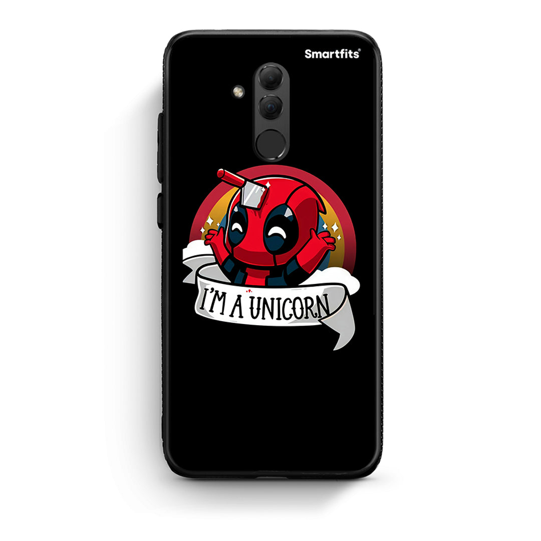 Huawei Mate 20 Lite Unicorn Deadpool θήκη από τη Smartfits με σχέδιο στο πίσω μέρος και μαύρο περίβλημα | Smartphone case with colorful back and black bezels by Smartfits