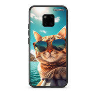 Thumbnail for Huawei Mate 20 Pro Summer Cat θήκη από τη Smartfits με σχέδιο στο πίσω μέρος και μαύρο περίβλημα | Smartphone case with colorful back and black bezels by Smartfits