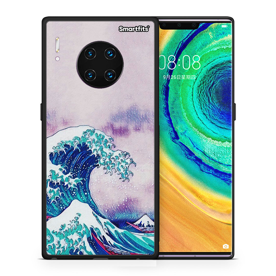 Θήκη Huawei Mate 30 Pro Blue Waves από τη Smartfits με σχέδιο στο πίσω μέρος και μαύρο περίβλημα | Huawei Mate 30 Pro Blue Waves case with colorful back and black bezels