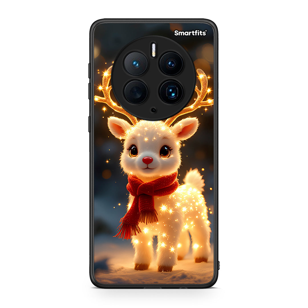 Θήκη Huawei Mate 50 Pro Christmas Cutie από τη Smartfits με σχέδιο στο πίσω μέρος και μαύρο περίβλημα | Huawei Mate 50 Pro Christmas Cutie Case with Colorful Back and Black Bezels