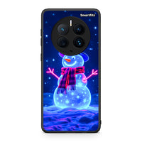 Thumbnail for Θήκη Huawei Mate 50 Pro Christmas Neon Snowman από τη Smartfits με σχέδιο στο πίσω μέρος και μαύρο περίβλημα | Huawei Mate 50 Pro Christmas Neon Snowman Case with Colorful Back and Black Bezels