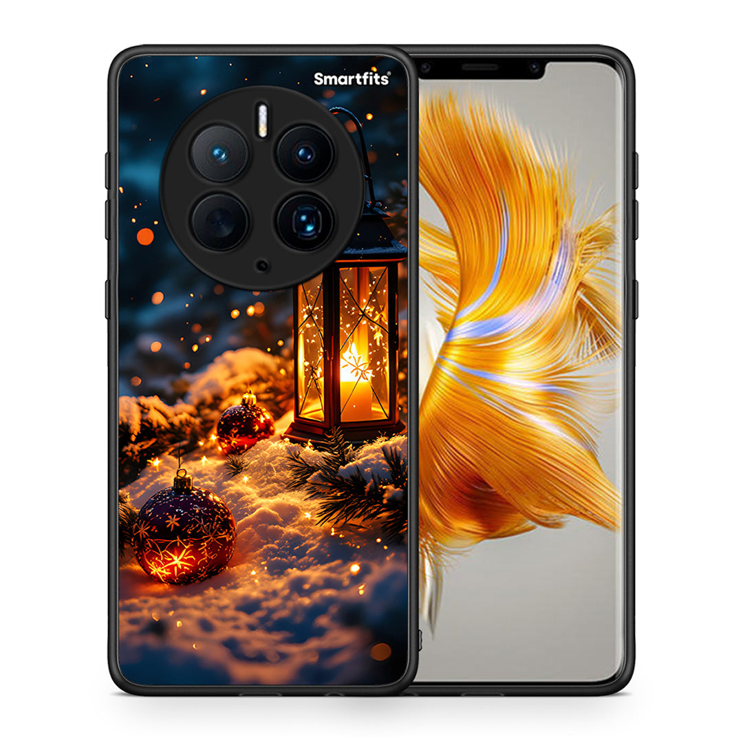 Θήκη Huawei Mate 50 Pro Christmas Ornaments από τη Smartfits με σχέδιο στο πίσω μέρος και μαύρο περίβλημα | Huawei Mate 50 Pro Christmas Ornaments Case with Colorful Back and Black Bezels