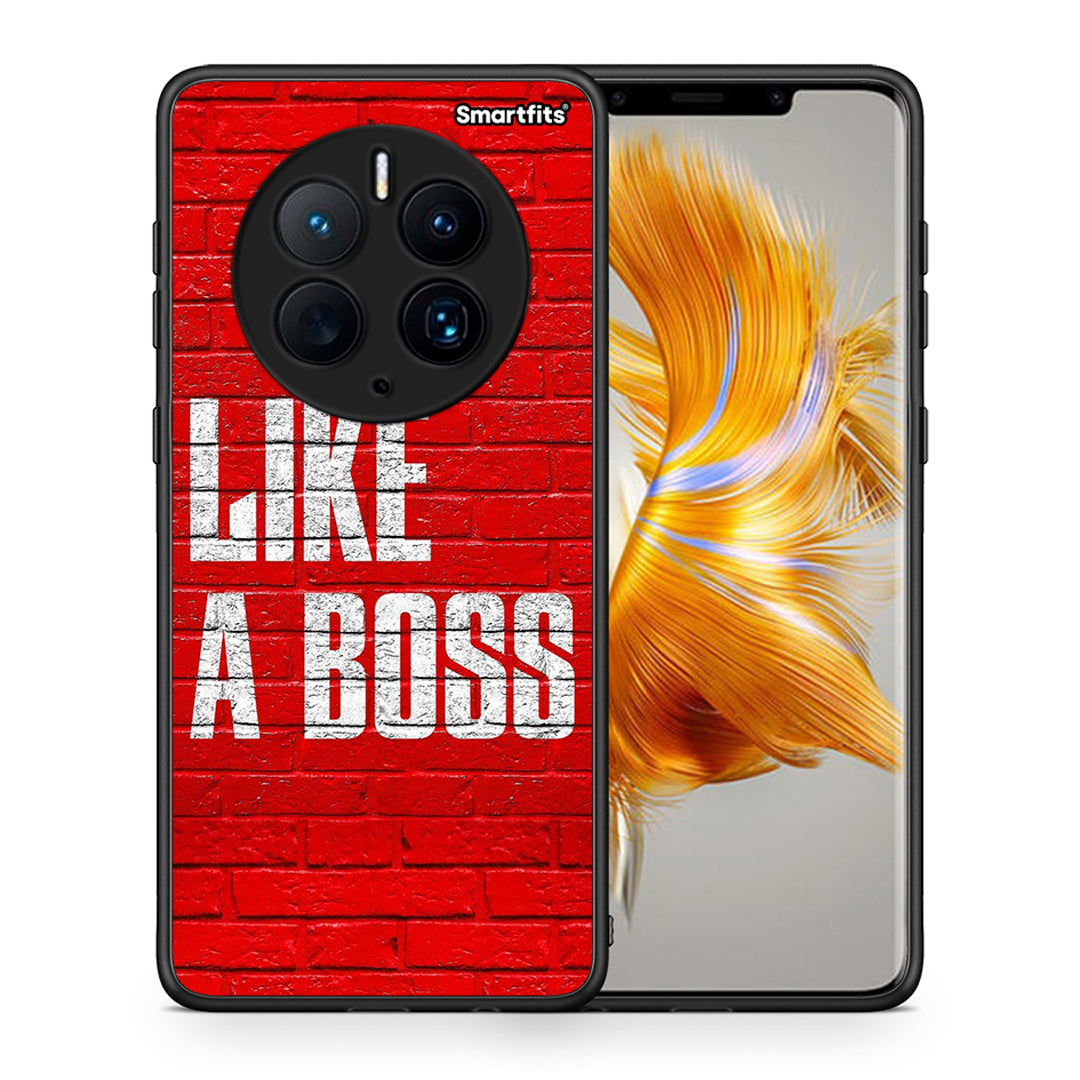 Θήκη Huawei Mate 50 Pro Like A Boss από τη Smartfits με σχέδιο στο πίσω μέρος και μαύρο περίβλημα | Huawei Mate 50 Pro Like A Boss Case with Colorful Back and Black Bezels