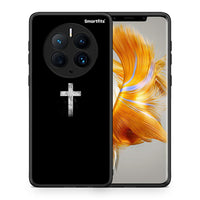 Thumbnail for Θήκη Huawei Mate 50 Pro White Cross από τη Smartfits με σχέδιο στο πίσω μέρος και μαύρο περίβλημα | Huawei Mate 50 Pro White Cross Case with Colorful Back and Black Bezels