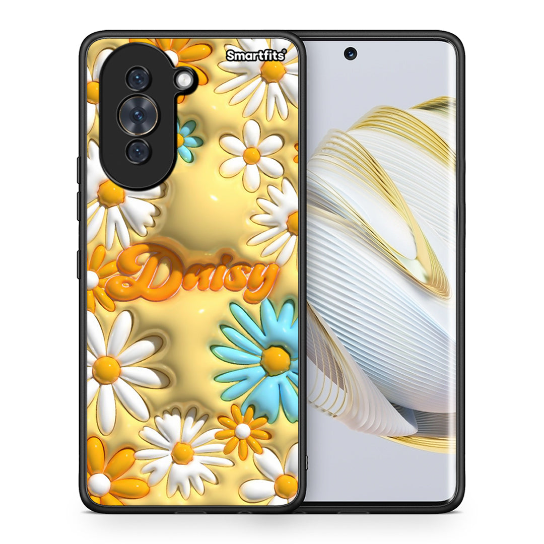 Θήκη Huawei Nova 10 Bubble Daisies από τη Smartfits με σχέδιο στο πίσω μέρος και μαύρο περίβλημα | Huawei Nova 10 Bubble Daisies case with colorful back and black bezels