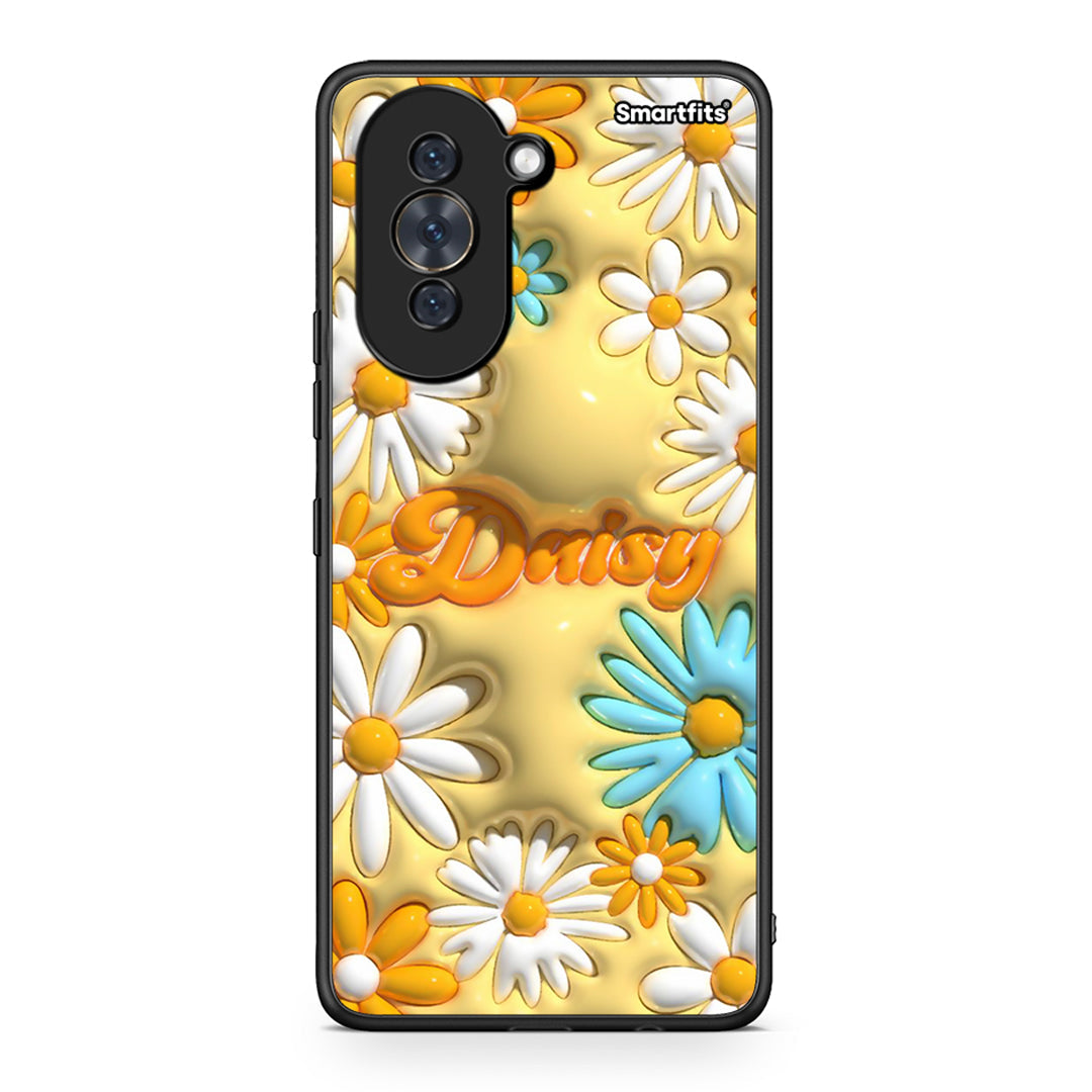 Huawei Nova 10 Bubble Daisies θήκη από τη Smartfits με σχέδιο στο πίσω μέρος και μαύρο περίβλημα | Smartphone case with colorful back and black bezels by Smartfits