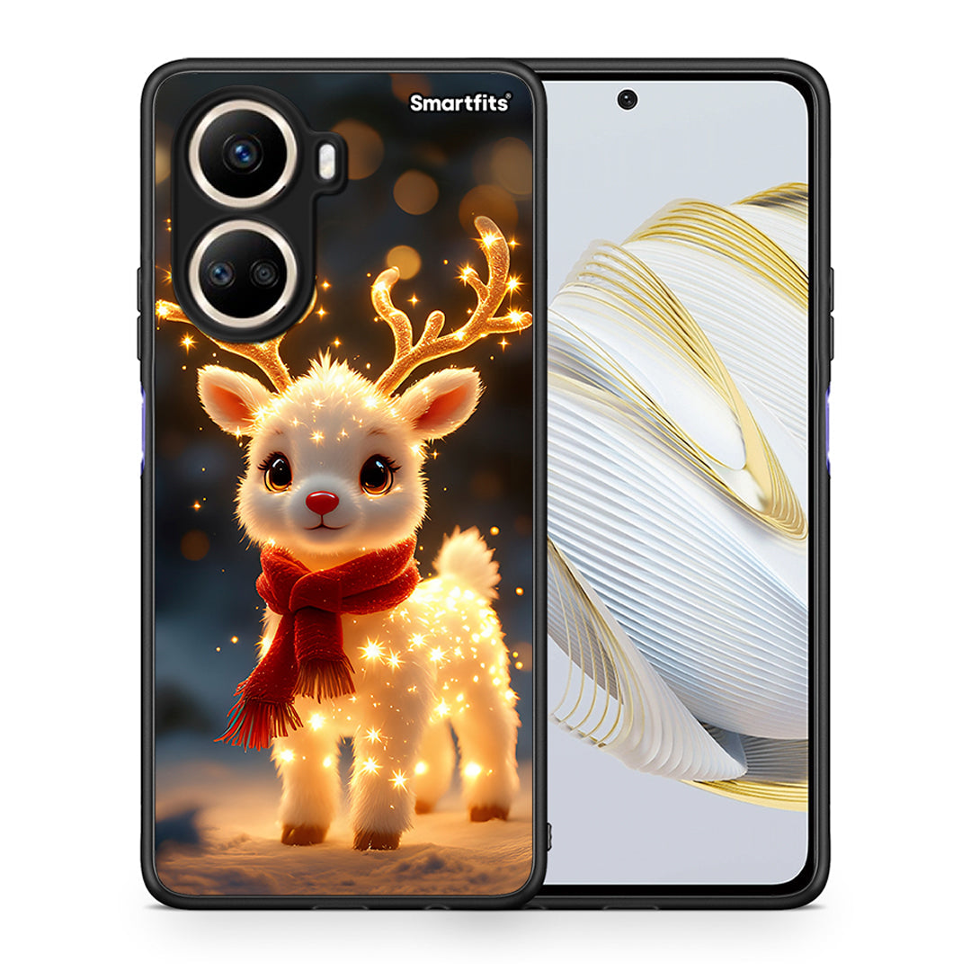 Θήκη Huawei Nova 10 SE Christmas Cutie από τη Smartfits με σχέδιο στο πίσω μέρος και μαύρο περίβλημα | Huawei Nova 10 SE Christmas Cutie Case with Colorful Back and Black Bezels