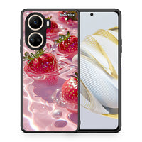 Thumbnail for Θήκη Huawei Nova 10 SE Juicy Strawberries από τη Smartfits με σχέδιο στο πίσω μέρος και μαύρο περίβλημα | Huawei Nova 10 SE Juicy Strawberries Case with Colorful Back and Black Bezels