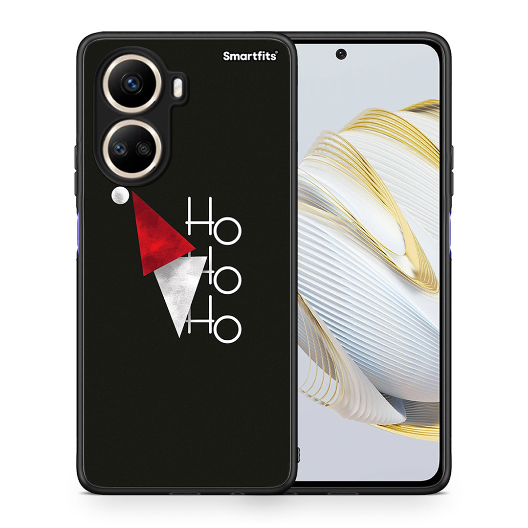 Θήκη Huawei Nova 10 SE Minimal Christmas από τη Smartfits με σχέδιο στο πίσω μέρος και μαύρο περίβλημα | Huawei Nova 10 SE Minimal Christmas Case with Colorful Back and Black Bezels