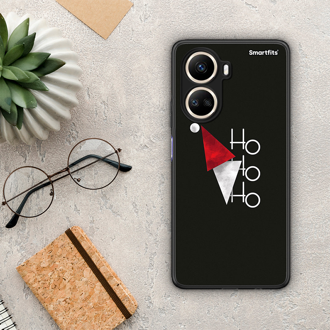 Θήκη Huawei Nova 10 SE Minimal Christmas από τη Smartfits με σχέδιο στο πίσω μέρος και μαύρο περίβλημα | Huawei Nova 10 SE Minimal Christmas Case with Colorful Back and Black Bezels