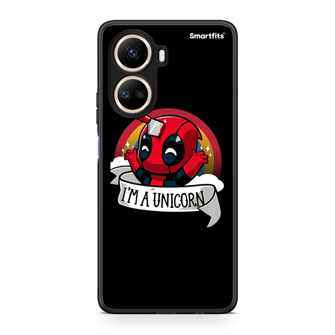 Θήκη Huawei Nova 10 SE Unicorn Deadpool από τη Smartfits με σχέδιο στο πίσω μέρος και μαύρο περίβλημα | Huawei Nova 10 SE Unicorn Deadpool Case with Colorful Back and Black Bezels