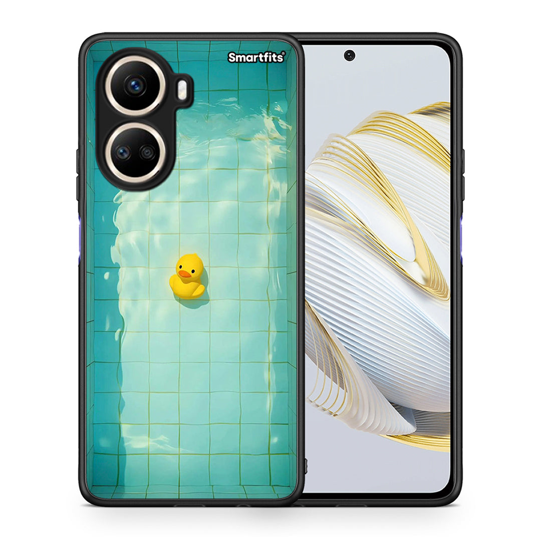 Θήκη Huawei Nova 10 SE Yellow Duck από τη Smartfits με σχέδιο στο πίσω μέρος και μαύρο περίβλημα | Huawei Nova 10 SE Yellow Duck Case with Colorful Back and Black Bezels