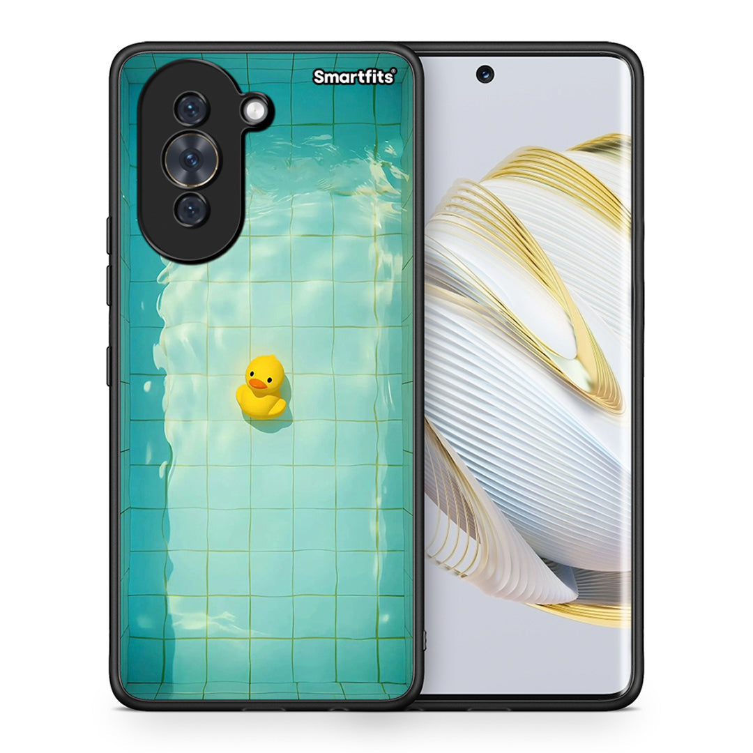Θήκη Huawei Nova 10 Yellow Duck από τη Smartfits με σχέδιο στο πίσω μέρος και μαύρο περίβλημα | Huawei Nova 10 Yellow Duck case with colorful back and black bezels