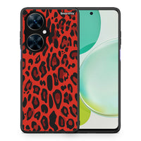 Thumbnail for Θήκη Huawei Nova 11i Red Leopard Animal από τη Smartfits με σχέδιο στο πίσω μέρος και μαύρο περίβλημα | Huawei Nova 11i Red Leopard Animal case with colorful back and black bezels