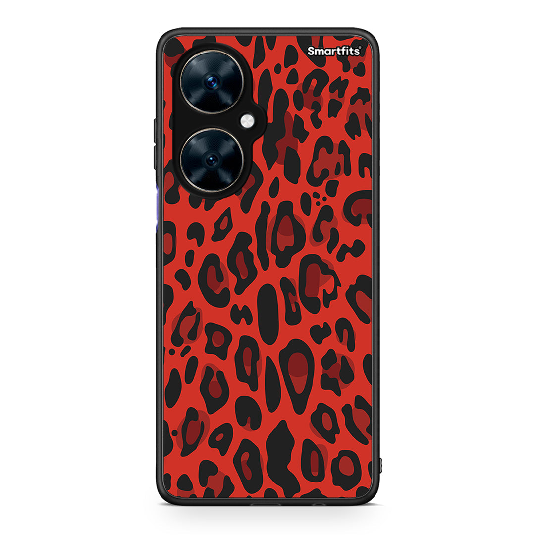 4 - Huawei Nova 11i Red Leopard Animal case, cover, bumper