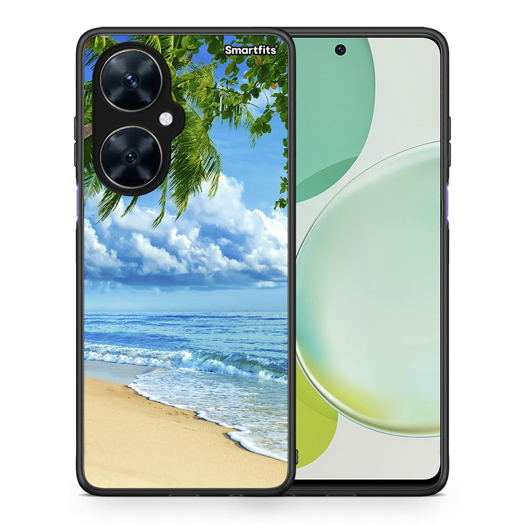 Θήκη Huawei Nova 11i Beautiful Beach από τη Smartfits με σχέδιο στο πίσω μέρος και μαύρο περίβλημα | Huawei Nova 11i Beautiful Beach case with colorful back and black bezels