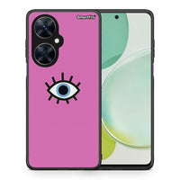 Thumbnail for Θήκη Huawei Nova 11i Blue Eye Pink από τη Smartfits με σχέδιο στο πίσω μέρος και μαύρο περίβλημα | Huawei Nova 11i Blue Eye Pink case with colorful back and black bezels