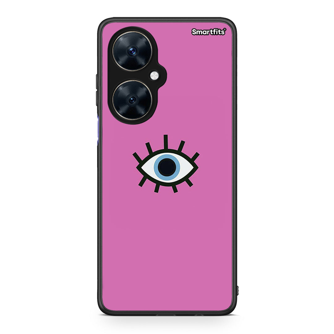 Huawei Nova 11i Blue Eye Pink θήκη από τη Smartfits με σχέδιο στο πίσω μέρος και μαύρο περίβλημα | Smartphone case with colorful back and black bezels by Smartfits