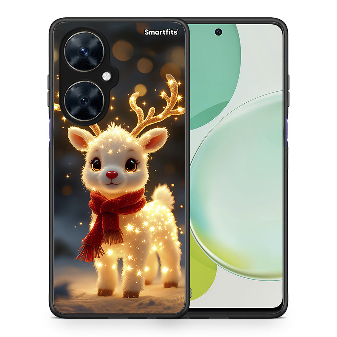 Θήκη Huawei Nova 11i Christmas Cutie από τη Smartfits με σχέδιο στο πίσω μέρος και μαύρο περίβλημα | Huawei Nova 11i Christmas Cutie case with colorful back and black bezels