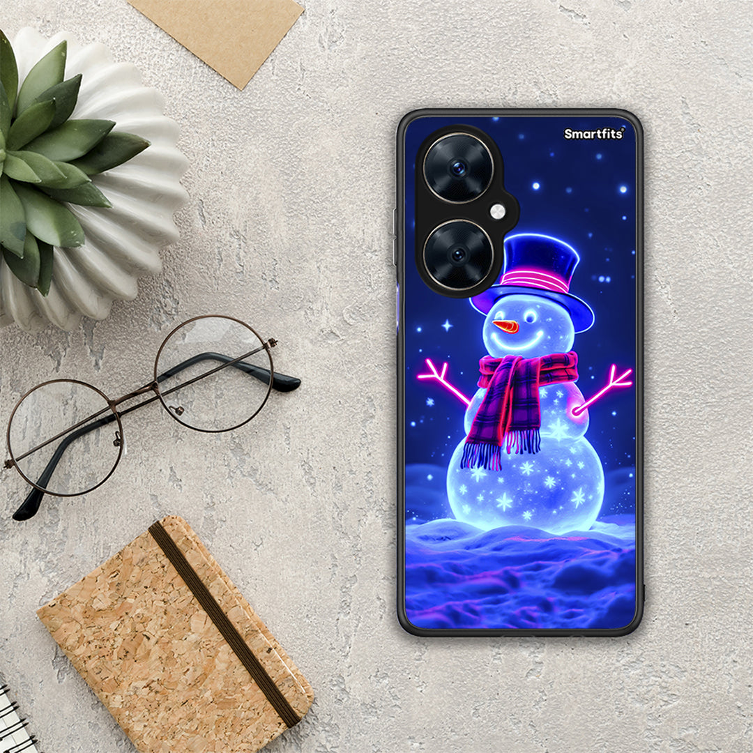 Christmas Neon Snowman - Huawei Nova 11i θήκη