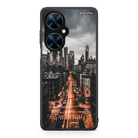 Thumbnail for Huawei Nova 11i City Lights θήκη από τη Smartfits με σχέδιο στο πίσω μέρος και μαύρο περίβλημα | Smartphone case with colorful back and black bezels by Smartfits