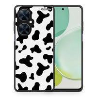 Thumbnail for Θήκη Huawei Nova 11i Cow Print από τη Smartfits με σχέδιο στο πίσω μέρος και μαύρο περίβλημα | Huawei Nova 11i Cow Print case with colorful back and black bezels