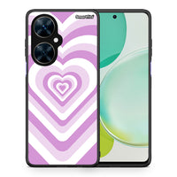 Thumbnail for Θήκη Huawei Nova 11i Lilac Hearts από τη Smartfits με σχέδιο στο πίσω μέρος και μαύρο περίβλημα | Huawei Nova 11i Lilac Hearts case with colorful back and black bezels