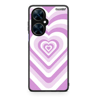 Thumbnail for Huawei Nova 11i Lilac Hearts θήκη από τη Smartfits με σχέδιο στο πίσω μέρος και μαύρο περίβλημα | Smartphone case with colorful back and black bezels by Smartfits