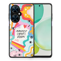 Thumbnail for Θήκη Huawei Nova 11i Manifest Your Vision από τη Smartfits με σχέδιο στο πίσω μέρος και μαύρο περίβλημα | Huawei Nova 11i Manifest Your Vision case with colorful back and black bezels
