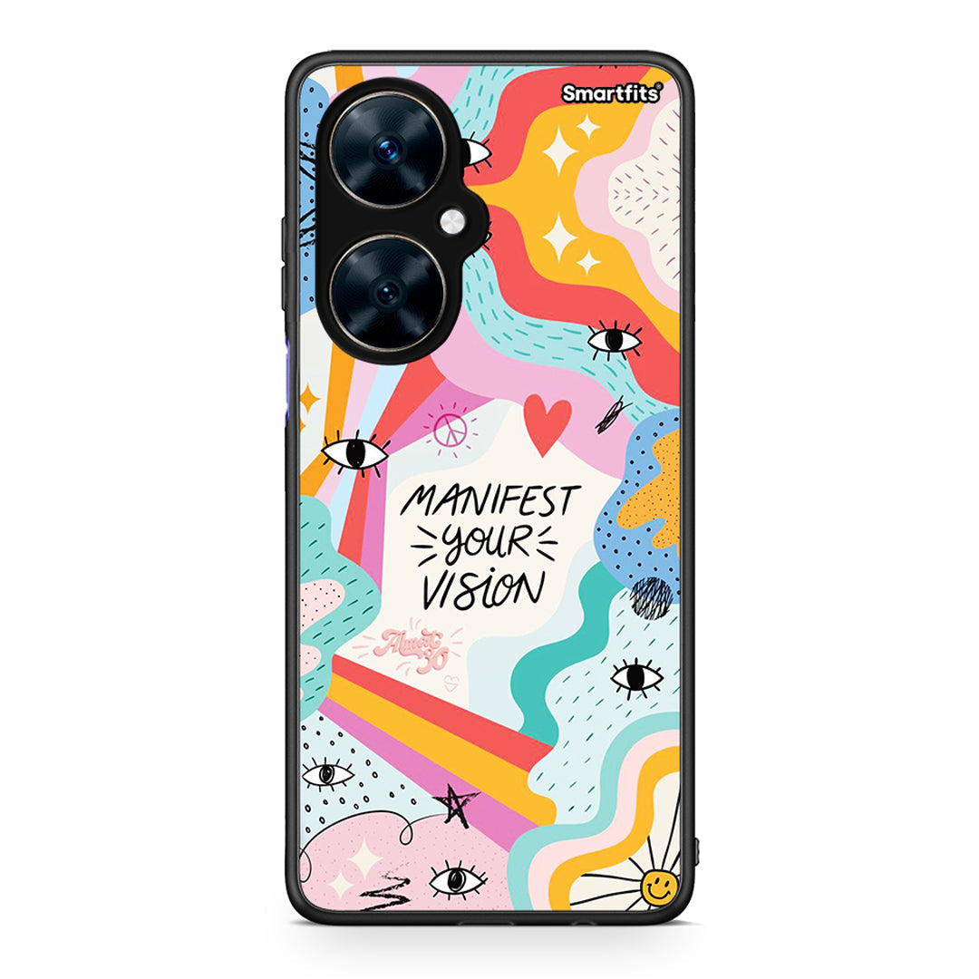 Huawei Nova 11i Manifest Your Vision θήκη από τη Smartfits με σχέδιο στο πίσω μέρος και μαύρο περίβλημα | Smartphone case with colorful back and black bezels by Smartfits