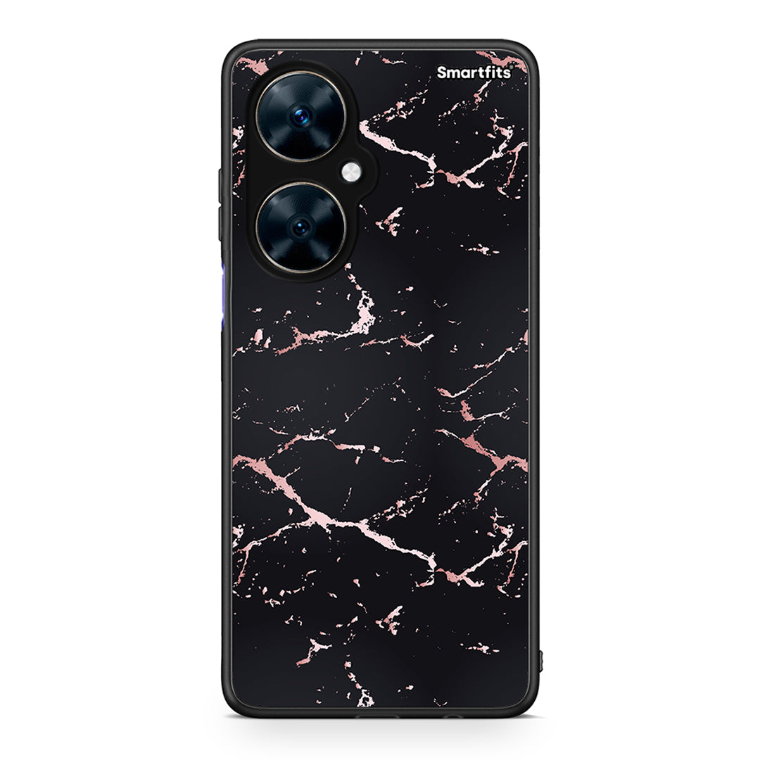 4 - Huawei Nova 11i Black Rosegold Marble case, cover, bumper