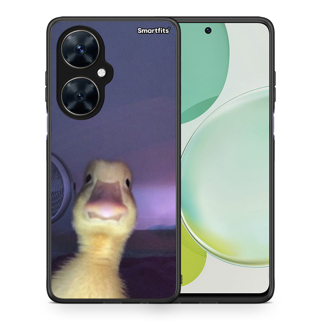 Θήκη Huawei Nova 11i Meme Duck από τη Smartfits με σχέδιο στο πίσω μέρος και μαύρο περίβλημα | Huawei Nova 11i Meme Duck case with colorful back and black bezels