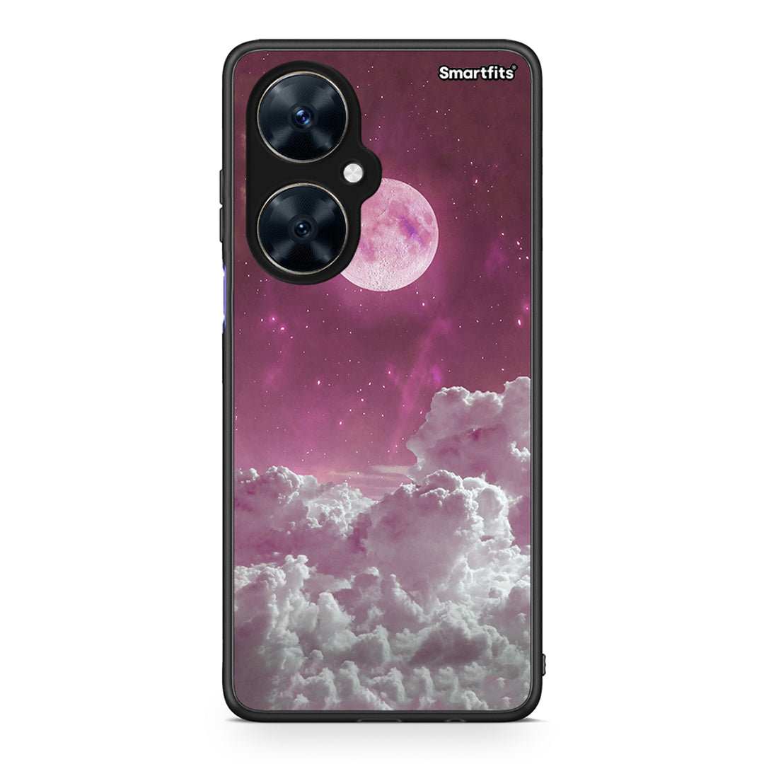 Huawei Nova 11i Pink Moon Θήκη από τη Smartfits με σχέδιο στο πίσω μέρος και μαύρο περίβλημα | Smartphone case with colorful back and black bezels by Smartfits