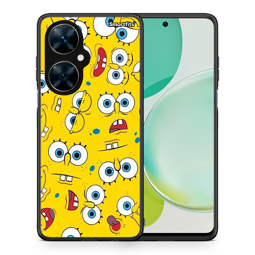 Θήκη Huawei Nova 11i Sponge PopArt από τη Smartfits με σχέδιο στο πίσω μέρος και μαύρο περίβλημα | Huawei Nova 11i Sponge PopArt case with colorful back and black bezels