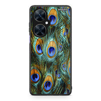 Thumbnail for Huawei Nova 11i Real Peacock Feathers θήκη από τη Smartfits με σχέδιο στο πίσω μέρος και μαύρο περίβλημα | Smartphone case with colorful back and black bezels by Smartfits