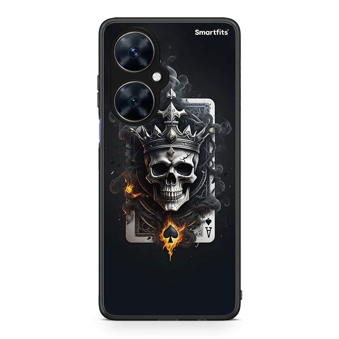 Huawei Nova 11i Skull King Ace θήκη από τη Smartfits με σχέδιο στο πίσω μέρος και μαύρο περίβλημα | Smartphone case with colorful back and black bezels by Smartfits