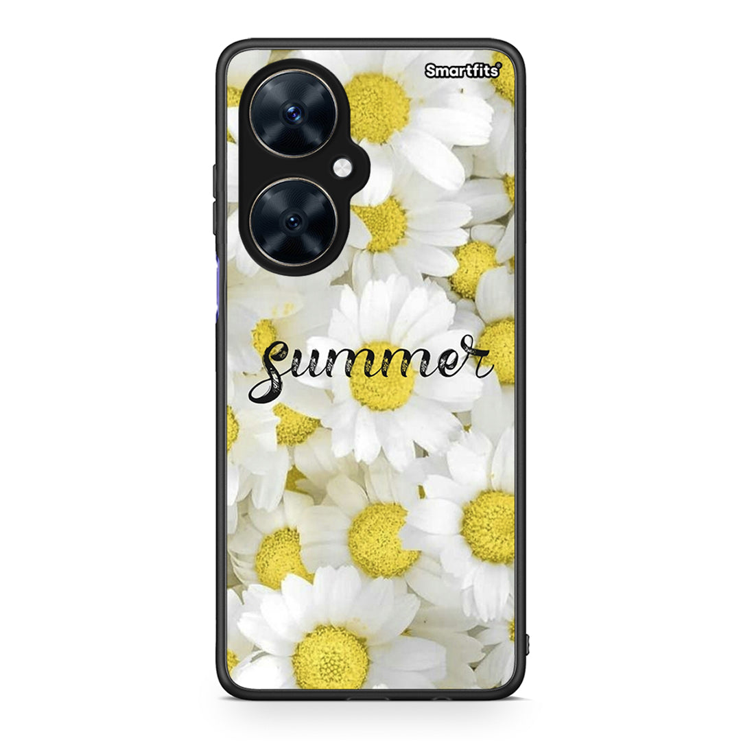 Huawei Nova 11i Summer Daisies Θήκη από τη Smartfits με σχέδιο στο πίσω μέρος και μαύρο περίβλημα | Smartphone case with colorful back and black bezels by Smartfits