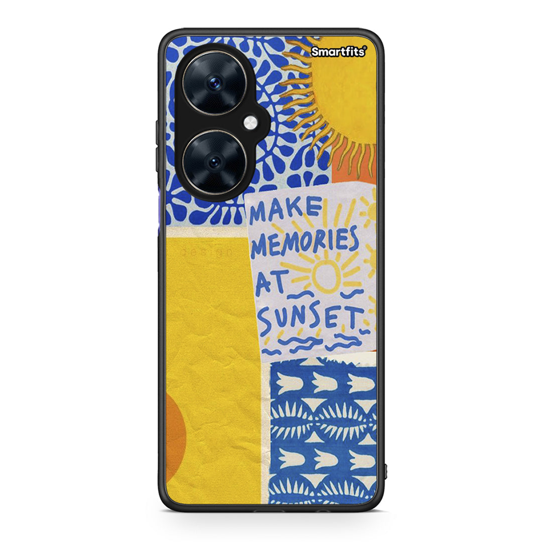 Huawei Nova 11i Sunset Memories Θήκη από τη Smartfits με σχέδιο στο πίσω μέρος και μαύρο περίβλημα | Smartphone case with colorful back and black bezels by Smartfits